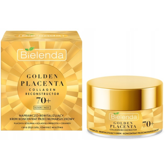BIELENDA GOLDEN PLACENTA KREM NAPRAWCZO-REWITALIZUJĄCY DZIEŃ NOC 70+ 50ML